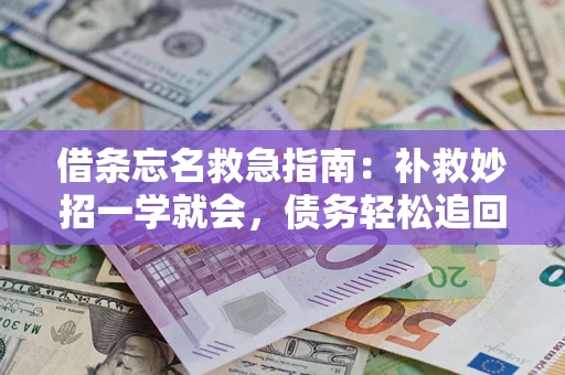 武汉借条忘名救急指南：补救妙招一学就会，债务轻松追回！